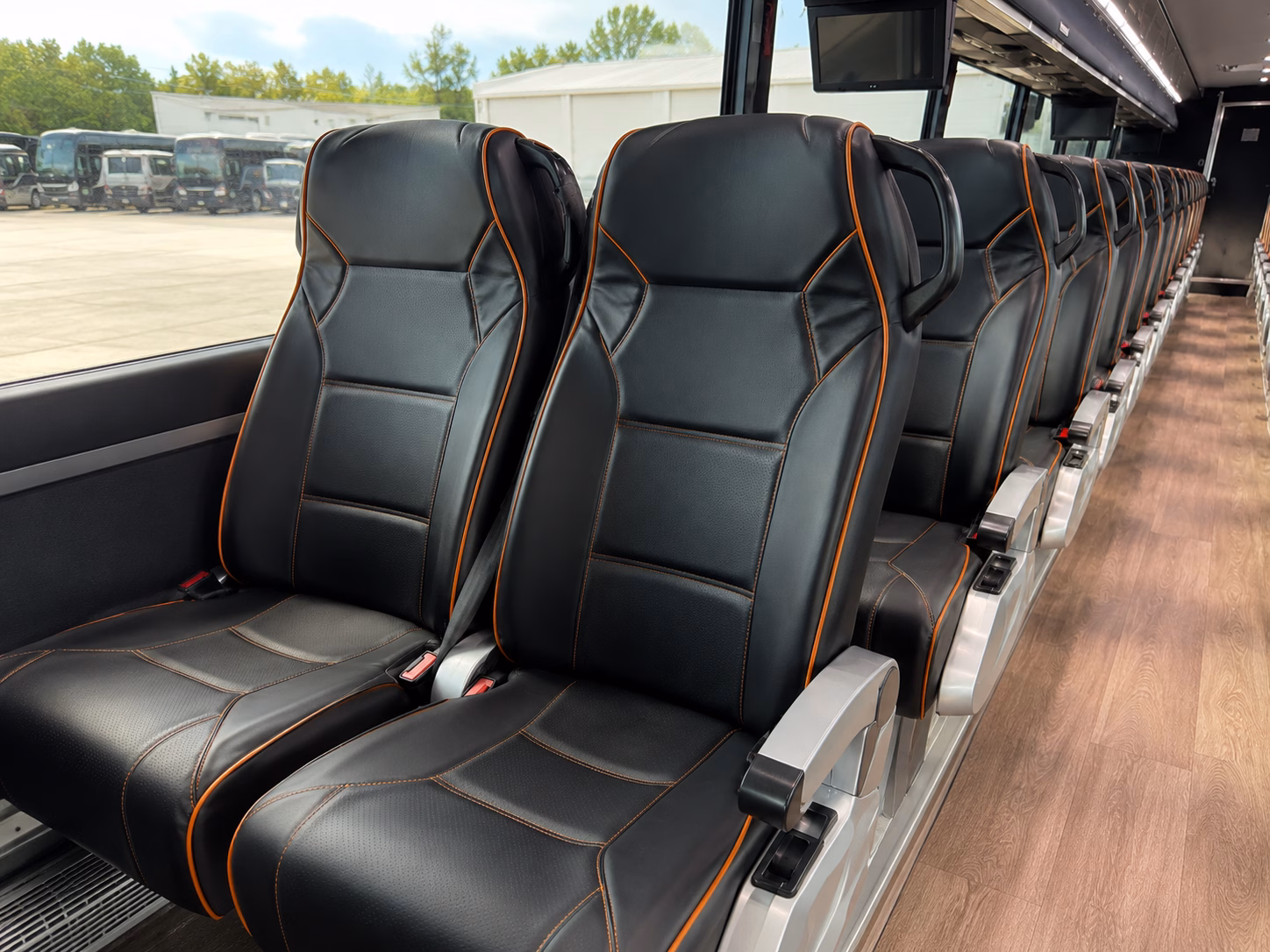 thornton construction and film crew shuttle buses